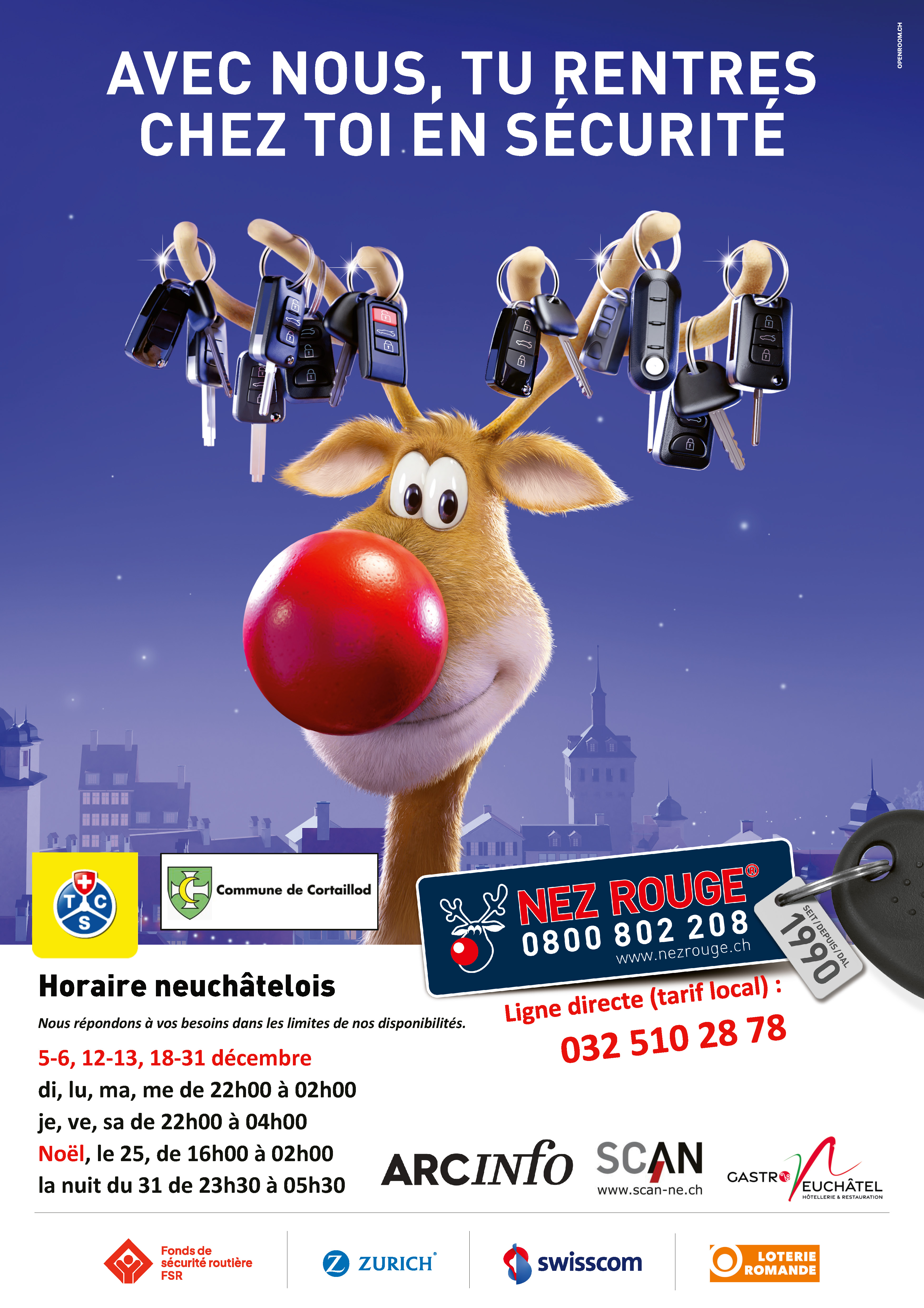 Affiche ONR-NE 2025 Affiche Nez Rouge Neuchâtel 2025